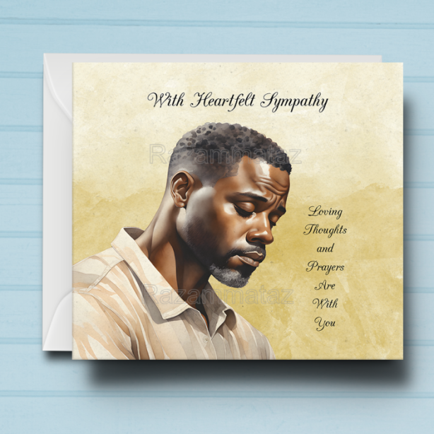 Black Sympathy Card S